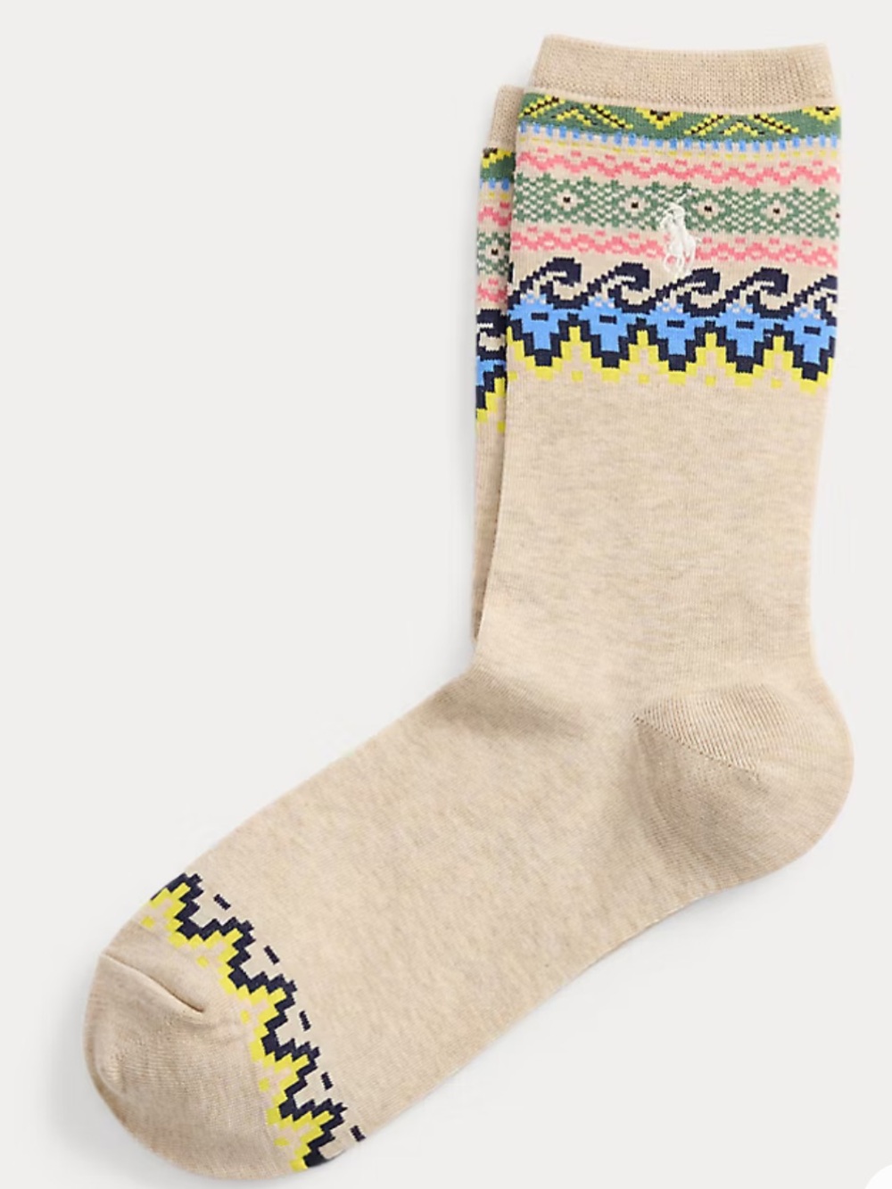 Polo Ralph Lauren NWT Ladies Fair Isle Crew Socks Size 9-11